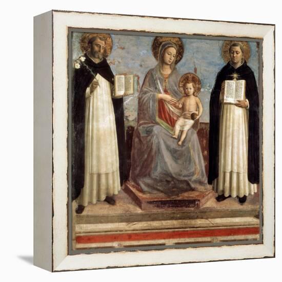 Virgin and Child with Saints Dominicus and Thomas Aquinas, 1424-1430-Fra Angelico-Framed Premier Image Canvas