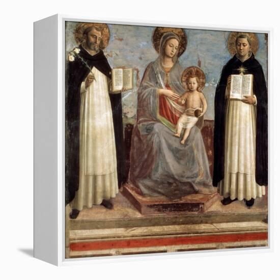 Virgin and Child with Saints Dominicus and Thomas Aquinas, 1424-1430-Fra Angelico-Framed Premier Image Canvas