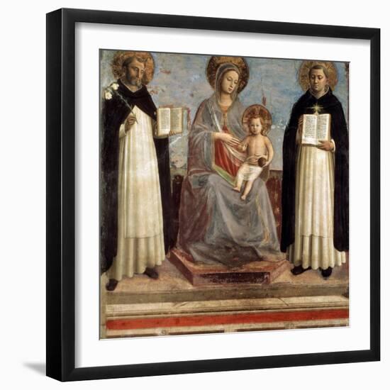 Virgin and Child with Saints Dominicus and Thomas Aquinas, 1424-1430-Fra Angelico-Framed Giclee Print