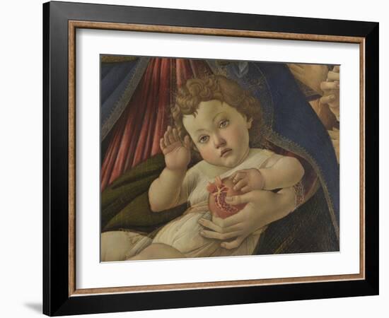 Virgin and Child with Six Angels (Madonna of the Pomegranate)-Sandro Botticelli-Framed Giclee Print