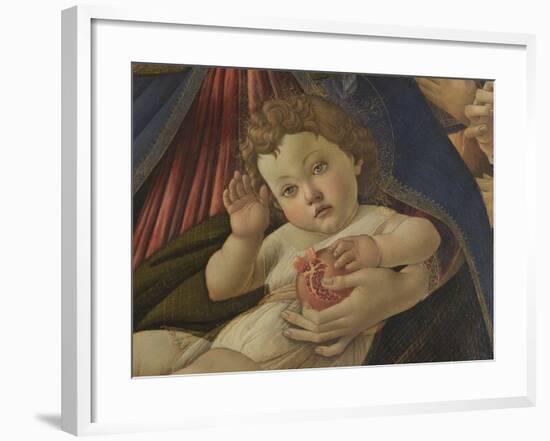 Virgin and Child with Six Angels (Madonna of the Pomegranate)-Sandro Botticelli-Framed Giclee Print