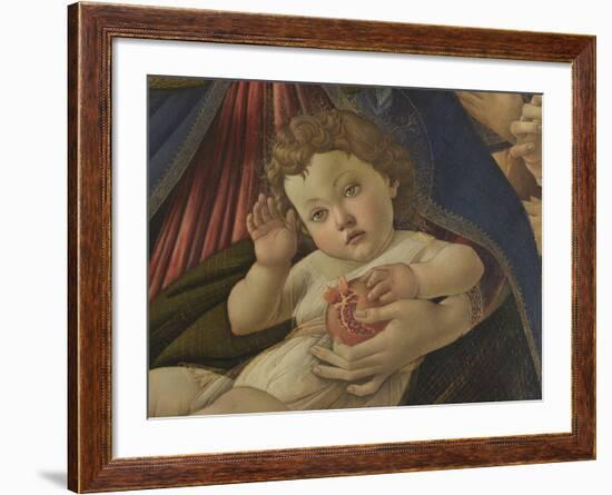 Virgin and Child with Six Angels (Madonna of the Pomegranate)-Sandro Botticelli-Framed Giclee Print