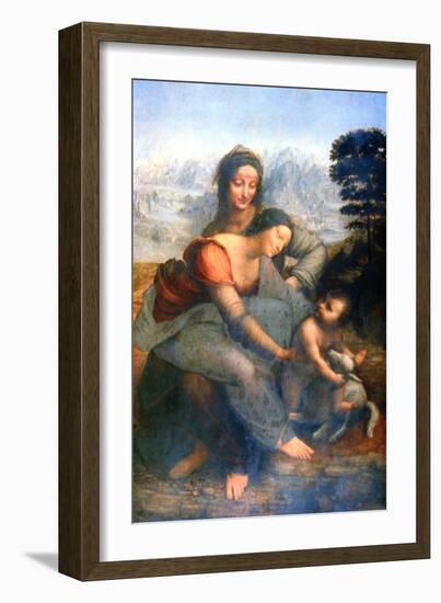 Virgin and Child with St Anne, 1502-1516-Leonardo da Vinci-Framed Giclee Print