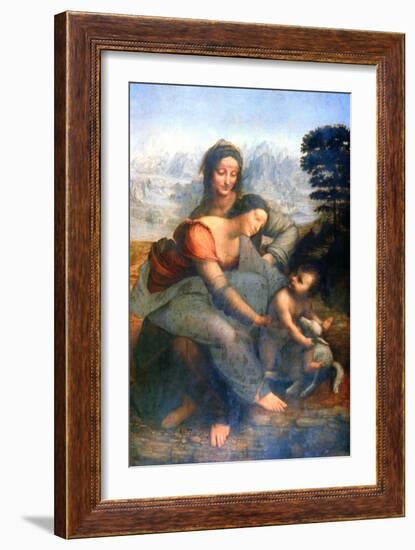 Virgin and Child with St Anne, 1502-1516-Leonardo da Vinci-Framed Giclee Print