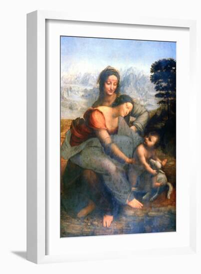 Virgin and Child with St Anne, 1502-1516-Leonardo da Vinci-Framed Giclee Print