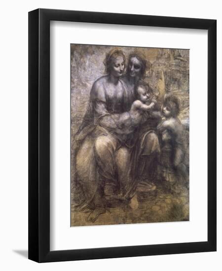 Virgin and Child with St. Anne and Infant-Leonardo da Vinci-Framed Giclee Print