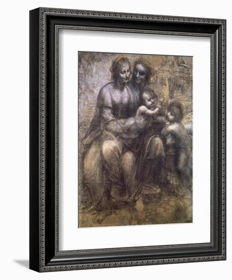 Virgin and Child with St. Anne and Infant-Leonardo da Vinci-Framed Giclee Print