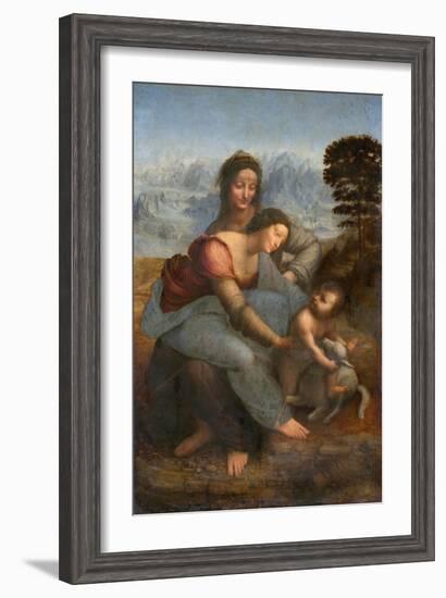 Virgin and Child with St. Anne by Leonardo da Vinci--Framed Giclee Print