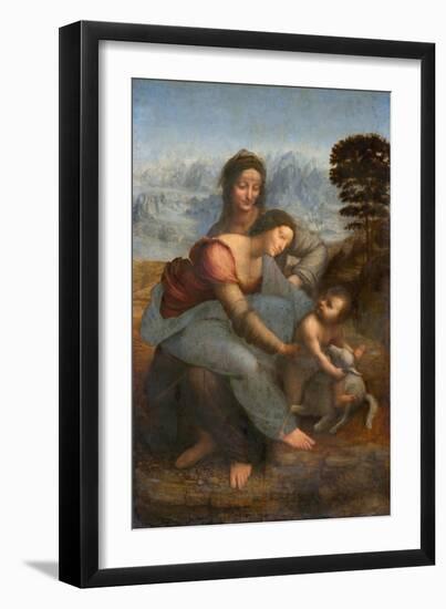 Virgin and Child with St. Anne by Leonardo da Vinci--Framed Giclee Print