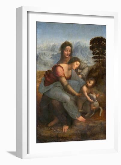 Virgin and Child with St. Anne by Leonardo da Vinci-null-Framed Giclee Print