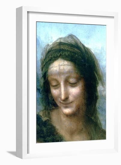 Virgin and Child with St Anne (Detail), 1502-1516-Leonardo da Vinci-Framed Giclee Print