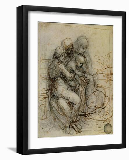 Virgin and Child with St. Anne-Leonardo da Vinci-Framed Giclee Print