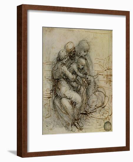 Virgin and Child with St. Anne-Leonardo da Vinci-Framed Giclee Print