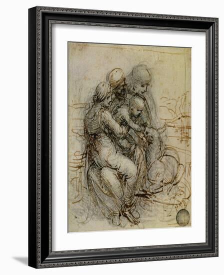 Virgin and Child with St. Anne-Leonardo da Vinci-Framed Giclee Print