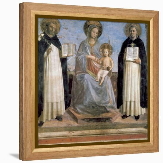 Virgin and Child with St Anthony of Padua and St Thomas Aquinas, Early 15th Century-Fra Angelico-Framed Premier Image Canvas