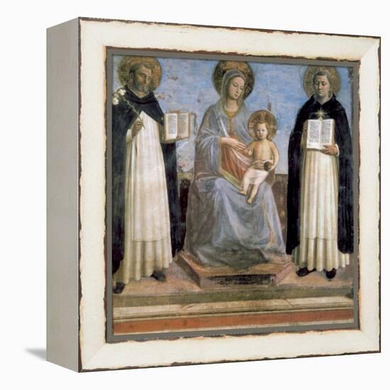 Virgin and Child with St Anthony of Padua and St Thomas Aquinas, Early 15th Century-Fra Angelico-Framed Premier Image Canvas