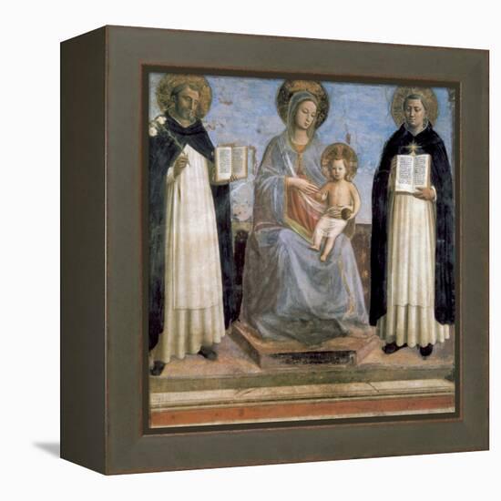 Virgin and Child with St Anthony of Padua and St Thomas Aquinas, Early 15th Century-Fra Angelico-Framed Premier Image Canvas