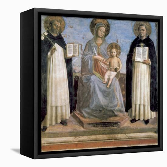 Virgin and Child with St Anthony of Padua and St Thomas Aquinas, Early 15th Century-Fra Angelico-Framed Premier Image Canvas