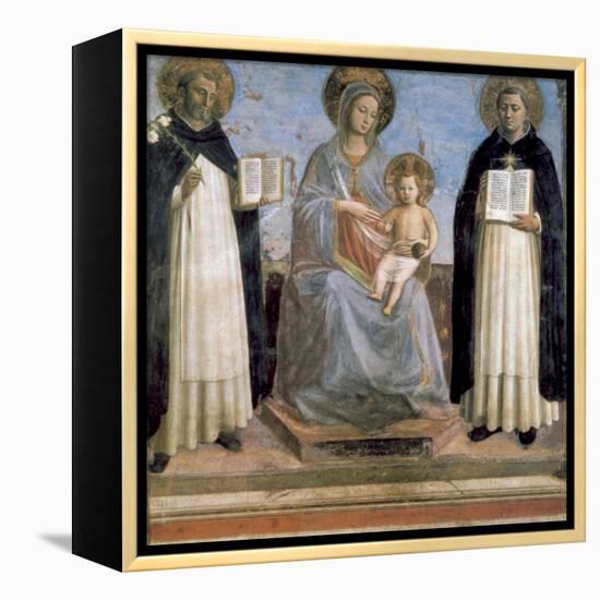 Virgin and Child with St Anthony of Padua and St Thomas Aquinas, Early 15th Century-Fra Angelico-Framed Premier Image Canvas