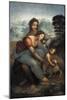 Virgin and Child with St-Leonardo da Vinci-Mounted Art Print