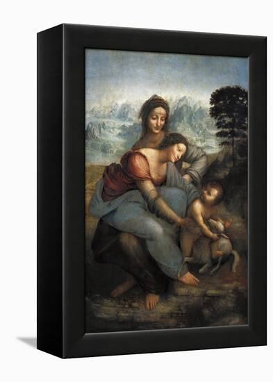Virgin and Child with St-Leonardo da Vinci-Framed Stretched Canvas
