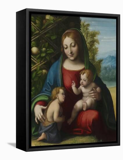 Virgin and Child with the Young Saint John the Baptist, C.1515-Correggio-Framed Premier Image Canvas