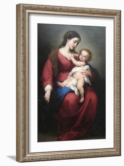 Virgin and Child-Bartolome Esteban Murillo-Framed Art Print