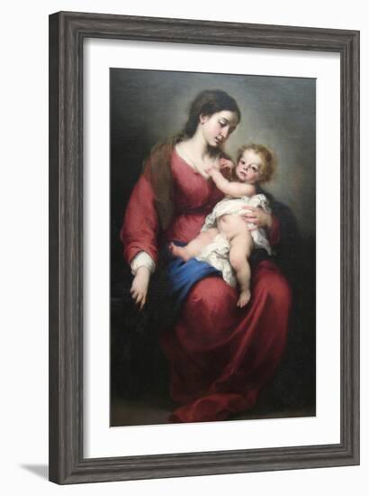 Virgin and Child-Bartolome Esteban Murillo-Framed Art Print