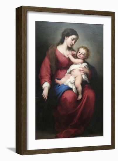 Virgin and Child-Bartolome Esteban Murillo-Framed Art Print