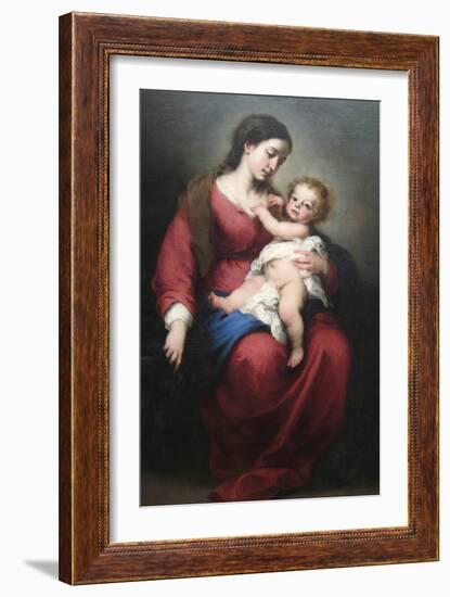 Virgin and Child-Bartolome Esteban Murillo-Framed Art Print