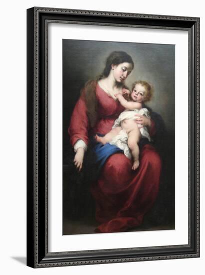 Virgin and Child-Bartolome Esteban Murillo-Framed Art Print