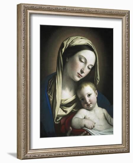 Virgin and Child-Giovanni Battista Salvi da Sassoferrato-Framed Art Print