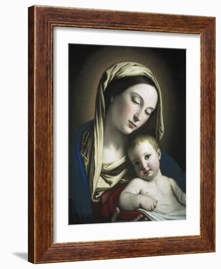 Virgin and Child-Giovanni Battista Salvi da Sassoferrato-Framed Art Print