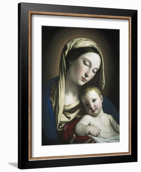 Virgin and Child-Giovanni Battista Salvi da Sassoferrato-Framed Art Print