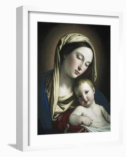 Virgin and Child-Giovanni Battista Salvi da Sassoferrato-Framed Art Print