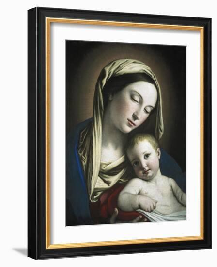 Virgin and Child-Giovanni Battista Salvi da Sassoferrato-Framed Art Print