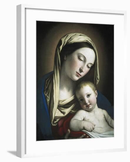 Virgin and Child-Giovanni Battista Salvi da Sassoferrato-Framed Art Print