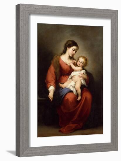 Virgin and Child-Bartolome Esteban Murillo-Framed Art Print