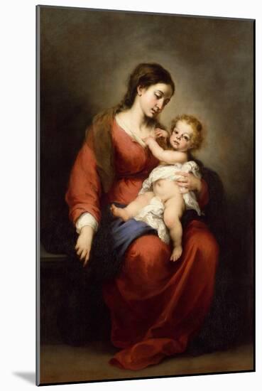 Virgin and Child-Bartolome Esteban Murillo-Mounted Art Print