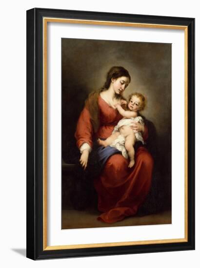 Virgin and Child-Bartolome Esteban Murillo-Framed Art Print