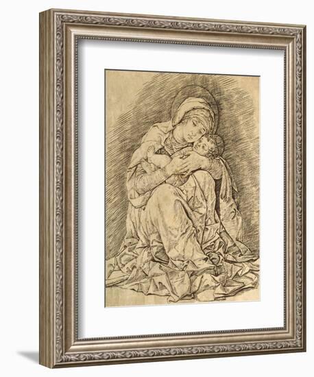 Virgin and Child-Andrea Mantegna-Framed Giclee Print