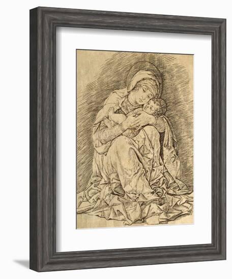 Virgin and Child-Andrea Mantegna-Framed Giclee Print