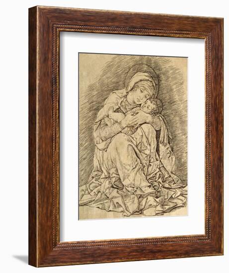 Virgin and Child-Andrea Mantegna-Framed Giclee Print