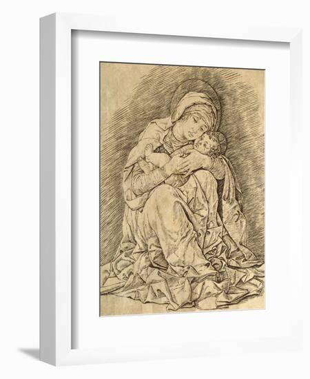 Virgin and Child-Andrea Mantegna-Framed Giclee Print