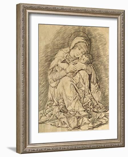 Virgin and Child-Andrea Mantegna-Framed Giclee Print