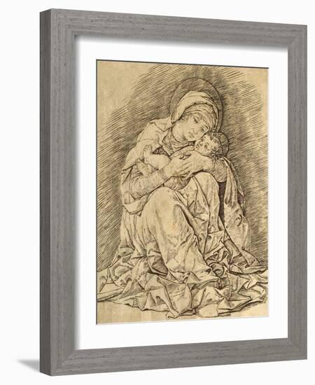 Virgin and Child-Andrea Mantegna-Framed Giclee Print