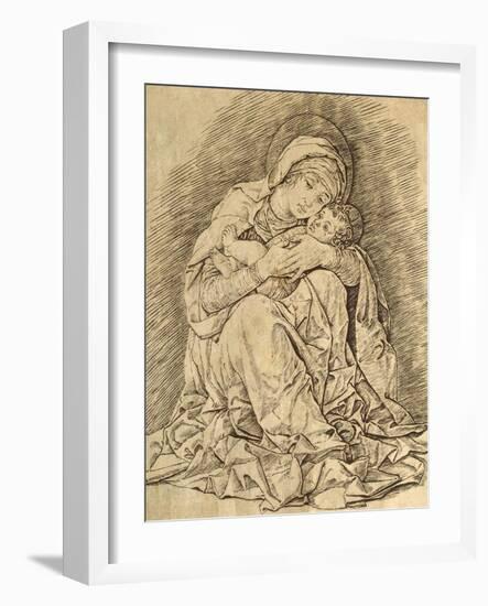 Virgin and Child-Andrea Mantegna-Framed Giclee Print