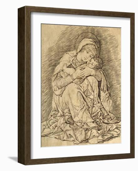 Virgin and Child-Andrea Mantegna-Framed Giclee Print