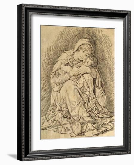 Virgin and Child-Andrea Mantegna-Framed Giclee Print