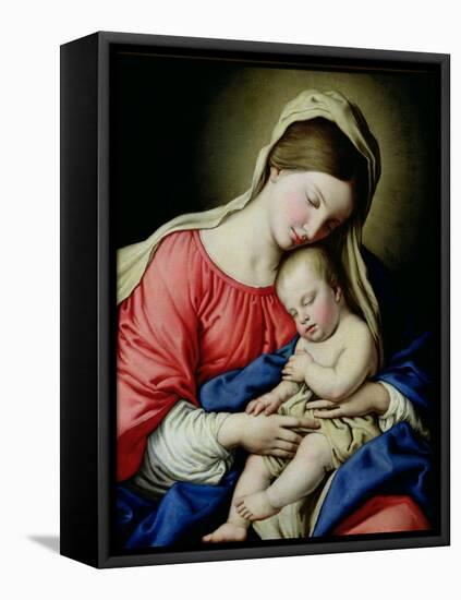 Virgin and Child-Giovanni Battista Salvi da Sassoferrato-Framed Premier Image Canvas